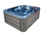 HYDROSAN - Wanna SPA Jacuzzi ogrodowe z hydromasażem 3-osobowa 210x170 cm NIEBIESKA FALA OCEANU OBUDOWA SZARA SPA705