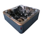 HYDROSAN - Wanna SPA Jacuzzi ogrodowe z hydromasażem 6-osobowa 230x230 cm  MAGMA GOLD OBUDOWA ANTRACYT SPA703A