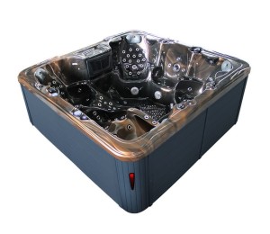 HYDROSAN - Wanna SPA Jacuzzi ogrodowe z hydromasażem 6-osobowa 230x230 cm  MAGMA GOLD OBUDOWA ANTRACYT SPA703A