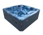 HYDROSAN - Wanna SPA Jacuzzi ogrodowe z hydromasażem 6-osobowa 230x230 cm NIEBIESKA FALA OCEANU OBUDOWA ANTRACYT SPA703A