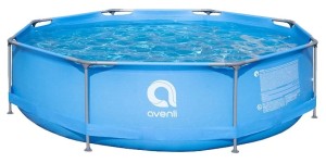 VELACO Basen ogrodowy stelażowy okrągły AVENLI PRAIA 300x76 cm w zestawie  z pompą  filtrującą kolor NIEBIESKI