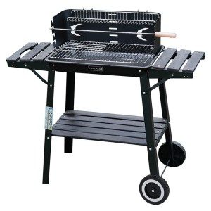 VELACO Grill węglowy ogrodowy okrągły VL06-RS-BLACK 94x33x85 cm z rożnem i półkami kolor CZARNY