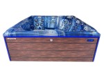 HYDROSAN - Wanna SPA Jacuzzi ogrodowe z hydromasażem 5-osobowa 230x230 cm NIEBIESKA FALA OCEANU OBUDOWA BRĄZOWA DESKA F21 SPA748