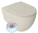 ISVEA - Miska wisząca WC INFINITY RIMLESS 36,5x53,5 cm bez deski kolor IVORY MAT 10NF02005-2K