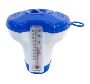 HYDROSAN - Dozownik / koszyk pływający do chemii basenowej z termometrem