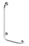SAPHO - Poręcz kątowa ścienna LEWA 810x550 mm kolor STAL NIERDZEWNA POLEROWANA XH522