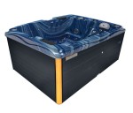 HYDROSAN - Wanna SPA Jacuzzi ogrodowe z hydromasażem 2-osobowa 200x135 cm 230V NIEBIESKA FALA OCEANU OBUDOWA ANTRACYT SPA749