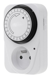 AQUALINE WYŁĄCZNIK czasowy jednofunkcyjny  do grzejników elektrycznych kolor biały CS024