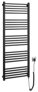 SAPHO  Grzejnik elektryczny METRO-E 50x134 cm z grzałką 500W kolor CZARNY MAT ME513B