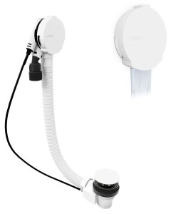 POLYSAN zestaw odpływowy z napełnianiem MARBLE długość 800 mm z korkiem BIAŁYM do wanien wolnostojących POLYSAN 11052.10