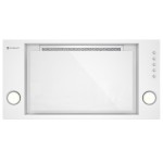GLOBALO Okap kuchenny podszafkowy do zabudowy DESOLERO 60.3 LINIA DESIGN stal/szkło hartowane kolor WHITE-DARMOWA DOSTAWA