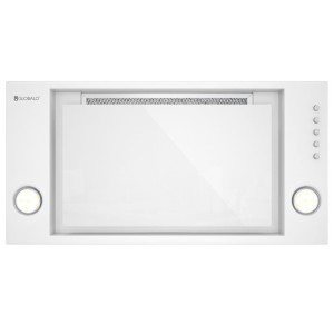 GLOBALO Okap kuchenny podszafkowy do zabudowy DESOLERO 60.3 LINIA DESIGN stal/szkło hartowane kolor WHITE-DARMOWA DOSTAWA