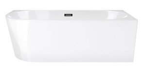 Corsan Wanna narożna INTERO SLIM PRAWA 150x74,5 z wykończeniem wykończeniem grafitowym/GunMetal  E230MPSGM - DARMOWA DOSTAWA