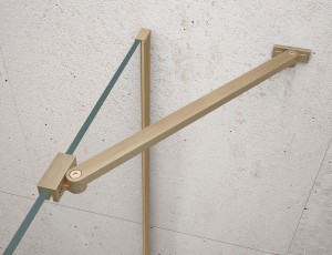 GELCO Wspornik narożny  do kabin narożnych WALK IN VARIO GOLD 65 cm złoty mat GX2017