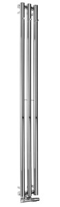 SAPHO Grzejnik łazienkowy PILON 3W 19,6x180 cm 291W z wieszakami na ręczniki  kolor CHROM IZ126T