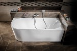 AQUALINE Wanna wolnostojąca z przelewem 150x75x58 TIBERA PRAWA E1037-DARMOWA DOSTAWA