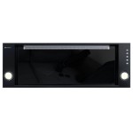 GLOBALO Okap kuchenny podszafkowy  do zabudowy DESOLERO 90.2 LINIA DESIGN stal/szkło hartowane kolor BLACK-DARMOWA DOSTAWA