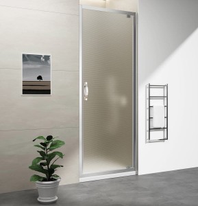 GELCO Drzwi prysznicowe uchylne SIGMA SIMPLY 90x190 chrom szkło szkło matowe BRICK z powłoką Coated Glass GS3899F