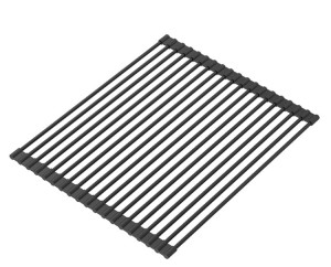 Quadron Rollmata  do zlewozmywaka stalowa 430 x 320 mm z wykończeniem silikonowym w kolorze pure carbon