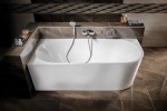 AQUALINE Wanna wolnostojąca z przelewem 150x75x58 TIBERA LEWA E1047-DARMOWA DOSTAWA