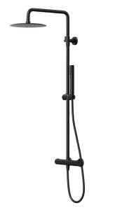 Corsan - Kolumna prysznicowa LUGO czarna z baterią termostatyczną CMN01TBL-Darmowa dostawa