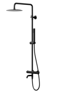 Corsan - Kolumna prysznicowa LUGO czarna z baterią termostatyczną i obrotową wylewką CMN01TBLW-Darmowa dostawa