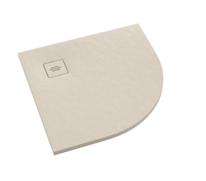 SCHEDPOL SCHEDLINE COLLECTION Brodzik półokrągły PROTOS CASHMERE STONE (kaszmirowy kamień) 90x90x3,5 z systemem STABILSOUND PLUS 3SP.P1O-9090/PK/ST-M1/PK/ST-Darmowa dostawa