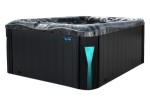 HYDROSAN - Wanna SPA Jacuzzi ogrodowe z hydromasażem 3-osobowa 210x170 cm 230V CZARNA FALA OBUDOWA ANTRACYT SPA530