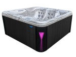 HYDROSAN - Wanna SPA Jacuzzi ogrodowe z hydromasażem 4-osobowa 200x200 cm CAPPUCCINO OBUDOWA ANTRACYT SPA566