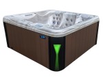 HYDROSAN - Wanna SPA Jacuzzi ogrodowe z hydromasażem 4-osobowa 200x200 cm CAPPUCCINO OBUDOWA KAWA SPA566