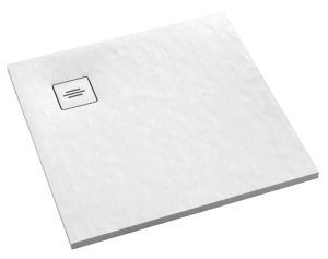 SCHEDPOL SCHEDLINE COLLECTION Brodzik kwadratowy PROTOS WHITE STONE  ( biały kamień ) 90x90x3,5 z systemem STABILSOUND PLUS 3SP.P1K-9090/B/ST-M1/B/ST-Darmowa dostawa