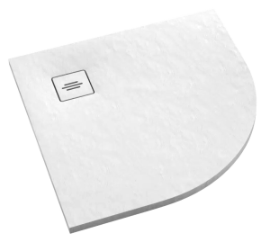 SCHEDPOL SCHEDLINE COLLECTION Brodzik półokrągły PROTOS WHITE STONE  ( biały kamień ) 90x90x3,5 z systemem STABILSOUND PLUS 3SP.P1O-9090/B/ST-M1/B/ST-Darmowa dostawa