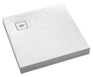 SCHEDPOL SCHEDLINE COLLECTION Brodzik kwadratowy NONLIMITS white stone ( biały kamień ) 100x100x12 z systemem STABILSOUND PLUS 3ST.N1K-100100/B/ST-M1/B/ST -Darmowa dostawa