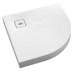 SCHEDPOL SCHEDLINE COLLECTION Brodzik półokrągły NONLIMITS white stone ( biały kamień ) 90x90x12 z systemem STABILSOUND PLUS 3ST.N1O-9090/B/ST-M1/B/ST -Darmowa dostawa