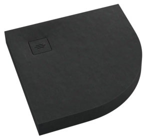 SCHEDPOL SCHEDLINE COLLECTION Brodzik półokrągły NONLIMITS black stone ( czarny kamień ) 90x90x12 z systemem STABILSOUND plus 3ST.N1O-9090/C/ST-M1/C/ST-Darmowa dostawa