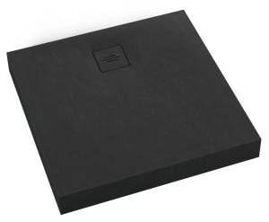 SCHEDPOL SCHEDLINE COLLECTION Brodzik kwadratowy NONLIMITS black stone (czarny kamień) 100x100x12 z systemem STABILSOUND PLUS 3ST.N2K-100100/C/ST-M1/C/ST-Darmowa dostawa