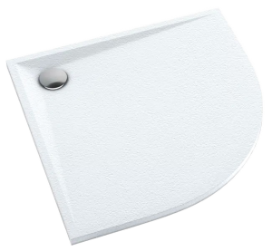 SCHEDPOL SCHEDLINE COLLECTION Brodzik półokrągły LIBRA WHITE STONE (biały kamień) 80x80x3 z systemem STABILSOUND PLUS 3SP.L1O-8080/B/ST-Darmowa dostawa