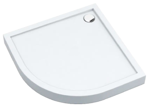 SCHEDPOL SCHEDLINE COLLECTION Brodzik półokrągły CAMERON SMOOTH WHITE (biały gładki) 90x90x12 z systemem STABILSOUND PLUS 3ST.C1O-9090 - Darmowa dostawa