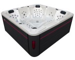 HYDROSAN - Wanna SPA Jacuzzi ogrodowe z hydromasażem 5-osobowa 230x230 cm BIAŁA PERŁA OBUDOWA ANTRACYT SPA702