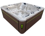 HYDROSAN - Wanna SPA Jacuzzi ogrodowe z hydromasażem 5-osobowa 230x230 cm CAPPUCCINO OBUDOWA KAWA SPA702