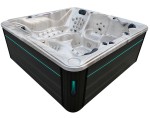 HYDROSAN - Wanna SPA Jacuzzi ogrodowe z hydromasażem 5-osobowa 230x230 cm CAPPUCCINO OBUDOWA ANTRACYT SPA702