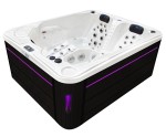 HYDROSAN - Wanna SPA Jacuzzi ogrodowe z hydromasażem 3-osobowa 210x170 cm BIAŁA PERŁA OBUDOWA ANTRACYT SPA705