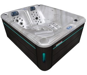 HYDROSAN - Wanna SPA Jacuzzi ogrodowe z hydromasażem 3-osobowa 210x170 cm CAPPUCCINO OBUDOWA ANTRACYT SPA705