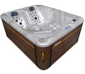 HYDROSAN - Wanna SPA Jacuzzi ogrodowe z hydromasażem 3-osobowa 210x170 cm CAPPUCCINO OBUDOWA KAWA SPA705