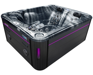HYDROSAN - Wanna SPA Jacuzzi ogrodowe z hydromasażem 3-osobowa 210x170 cm CZARNA FALA OBUDOWA ANTRACYT SPA705