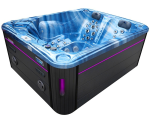 HYDROSAN - Wanna SPA Jacuzzi ogrodowe z hydromasażem 3-osobowa 210x170 cm NIEBIESKA FALA OCEANU OBUDOWA ANTRACYT SPA705