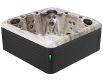 HYDROSAN - Wanna SPA Jacuzzi ogrodowe z hydromasażem 5-osobowa 200x200 cm 230V CAPPUCCINO OBUDOWA ANTRACYT SPA752