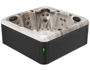 HYDROSAN - Wanna SPA Jacuzzi ogrodowe z hydromasażem 5-osobowa 200x200 cm 230V CAPPUCCINO OBUDOWA ANTRACYT SPA752