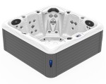 HYDROSAN - Wanna SPA Jacuzzi ogrodowe z hydromasażem 5-osobowa 200x200 cm 230V BIAŁA PERŁA OBUDOWA SZARA SPA752