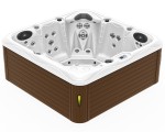 HYDROSAN - Wanna SPA Jacuzzi ogrodowe z hydromasażem 5-osobowa 200x200 cm 230V BIAŁA PERŁA OBUDOWA KAWA SPA752